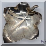 S06. Tiffany & Company sterling silver maple leaf shaped dish. 23159 - $165 